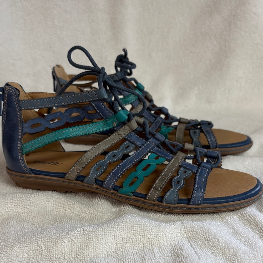 Earth Women's Sandals in Blue and Green